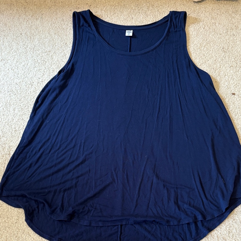 Old Navy Dark Blue and Green Tank Top